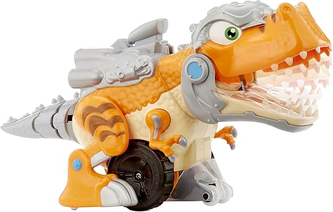 Little Tikes T-Rex Strike RC Remote Control Chompin' Dinosaur Toy Vehicle Car with Full 360 Degree Spins That Roars, Plays Music and SFX- Gifts for Kids, Toys for Boys & Girls Ages 4 5 6+ Years Old
