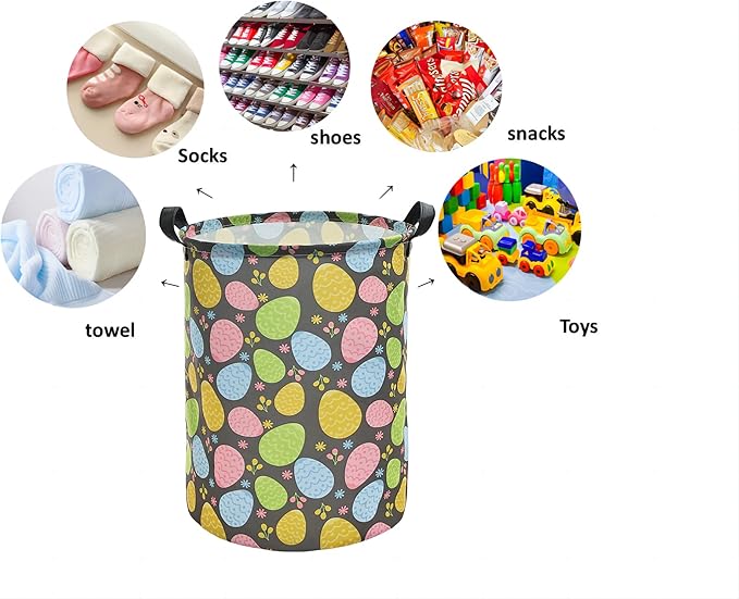 Round Laundry Hamper Storage Basket Organizer Hamper Storage Bins