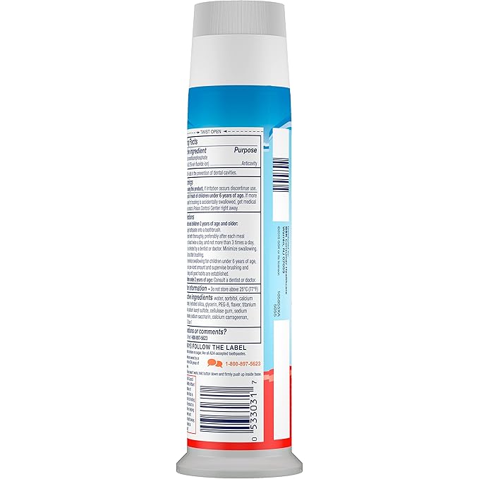Aquafresh Kids Pump Cavity Protection Bubble Mint Fluoride Toothpaste for Cavity Protection, 4.6 ounce