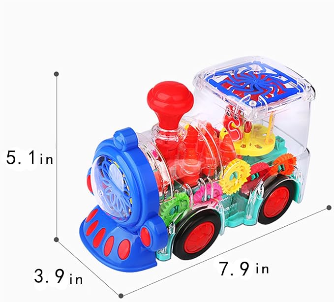 RISEWRD Transparent Trains Toy - Fun and Interactive Electric Trains Toy for Kids