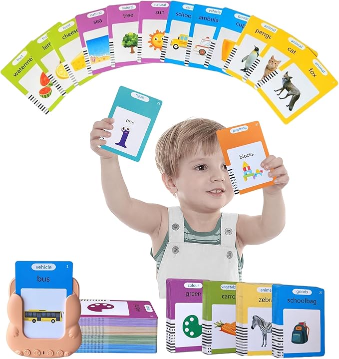 Talking Flash Cards Toddler Toys,Kids Toddler Flash Cards with 224/510 Sight Words,Montessori Toys,Bilingual English-Spanish,Learning Educational Toys for Kids Ages (224-Sight Words)