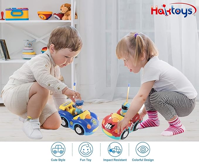 Haktoys Remote Control Cars Set of 2 Vehicles: RC Radio