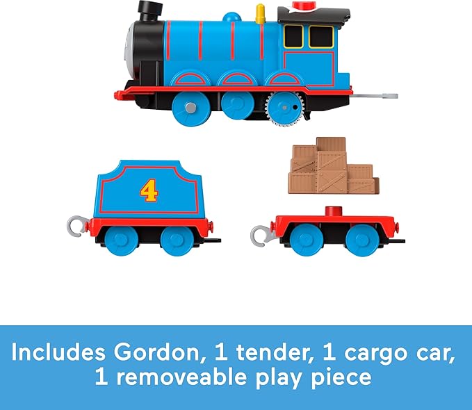Thomas & Friends Motorized Toy Train Talking Gordon Battery-Powered Engine with Sounds & Phrases for Pretend Play Preschool Kids Ages 3+ Years