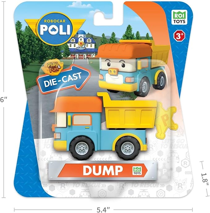 Robocar Poli, Dump DIE-CAST Metal Toy Cars 1-5 Boys