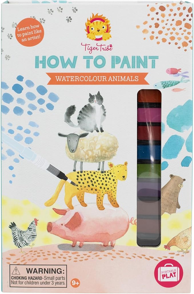Tiger Tribe: How to Paint: Watercolor - Animals - Step-by-Step Guide Learning Techniques, 12 Watercolors & Brush, Painting, Kids & Tweens Ages 8+
