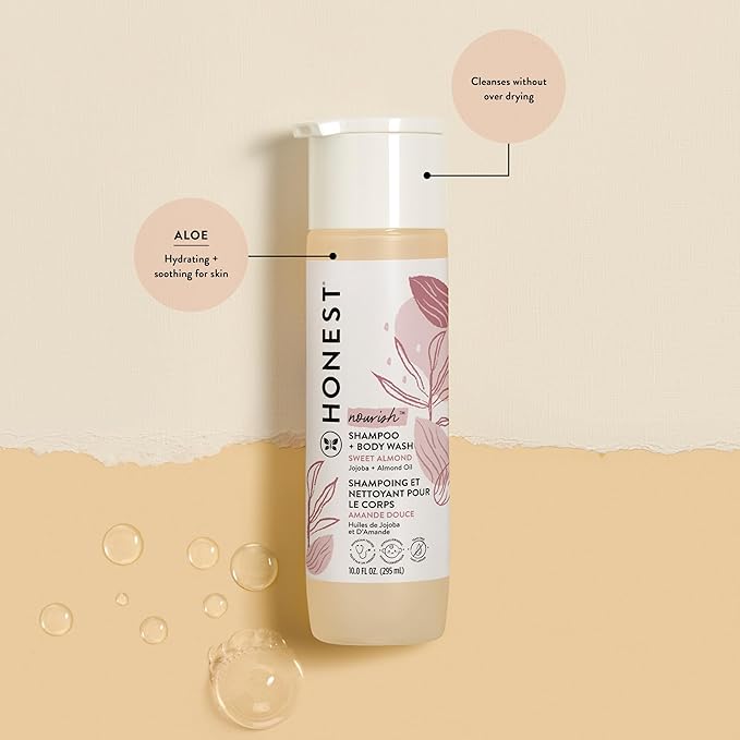 The Honest Company 2-in-1 Cleansing Shampoo + Body Wash | Gentle for Baby 10 fl