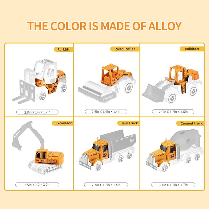 Toddler Toys for 3-9 Years Old Boys, Construction Toys Car Transport Vehicle W/Play Mat 3 4 5 6