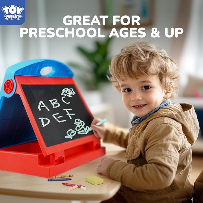 STEAM Life Tabletop Easel for Kids Art Easel for Kids 3 4 5 Toddler Art Easel Board for Kids Chalkboard White Board for Kids Easel Set Dry Erase Board Portable Desktop Easel Painting Easel for Kids