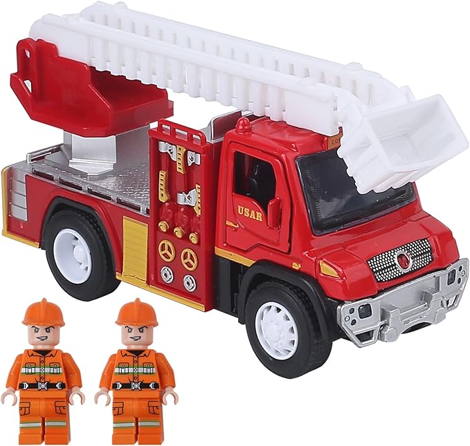 5.5 inch Fire Engine Toy Set 3 Pcak 6 fireman 4 6 7 8