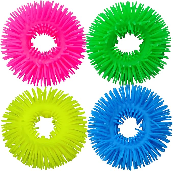 4Pack Squishy Sensory Bracelets Toys Stretchy Fidget Soft Bracelet Stress Relief for Kids
