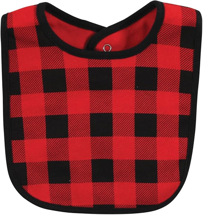 Hudson Baby Unisex BabyCotton Bib and Headband or Caps Set