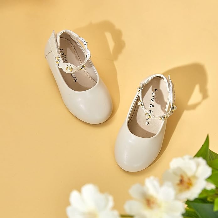 Felix & Flora Girls Toddler Little Ballet Shoes - Flower