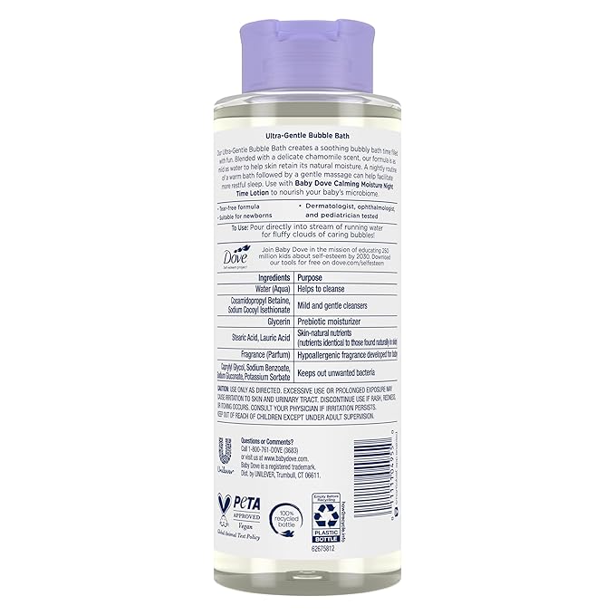 Baby Dove Bubble Bath Calming Moisture for nourished Skin and 16 oz
