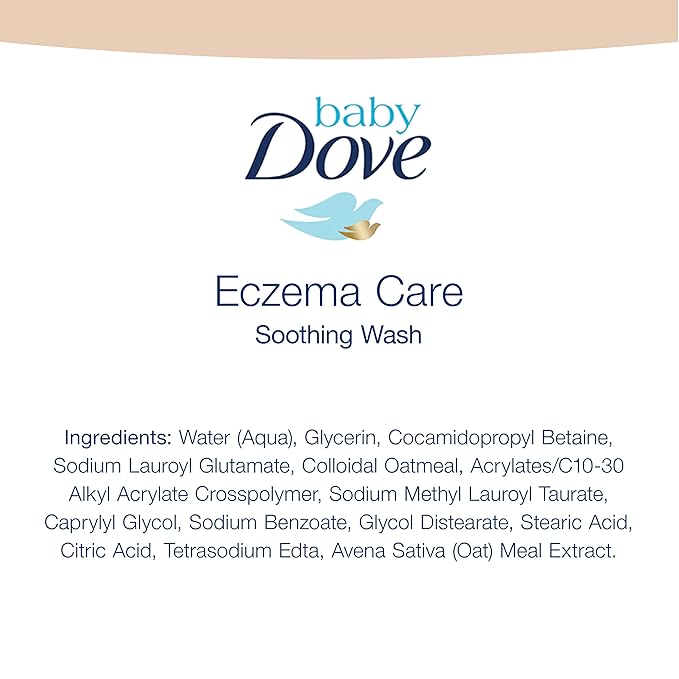 Baby Dove Soothing Baby Body Wash Eczema Care 2 Count To Soothe Delicate Baby Skin No Artificial Perfume or Color, Paraben Free 13 oz