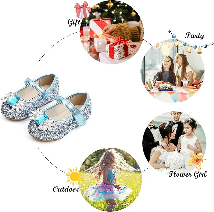 Felix & Flora Girls Toddler Little Ballet Shoes - Flower