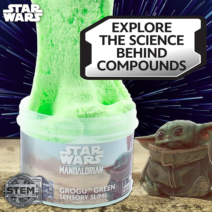 STAR WARS™ The Mandalorian Grogu Green Slime, 8oz Star Wars Slime, Pre-Made Slime, Party Favors for Kids, Perfect for Goodie Bags, Desk Toys, Star Wars Merch, Star Wars Toys