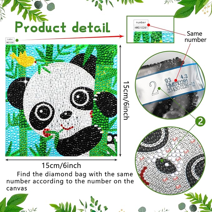 8 Pieces 5D Diamond Kit for Kids Crafts for Kids Ages 8-12 Painting Kits for Kids Diamond Art for Kids DIY Full Drill Painting Set Kids' Paint by Number Kits(Delicate Style)