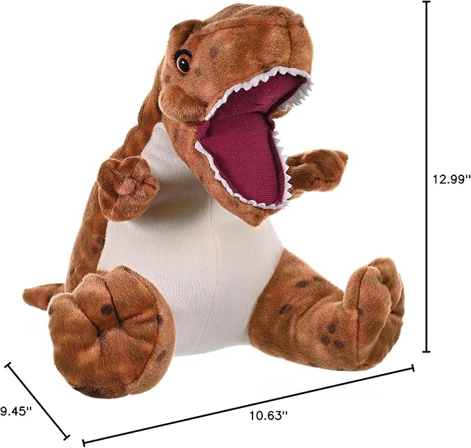 Wild Republic T Rex Plush, Dinosaur Stuffed Animal, Plush Toy, Gifts for Kids, Cuddlekins 12 Inches