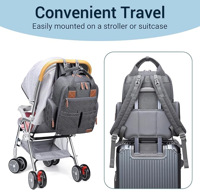 JOLLITO Baby Diaper Bag Backpack - Baby Bag for Boys & Girls