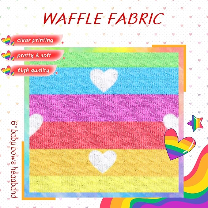 Toddler Hair Bows Gay Pride Hair Accessories, 2 Pcs 6