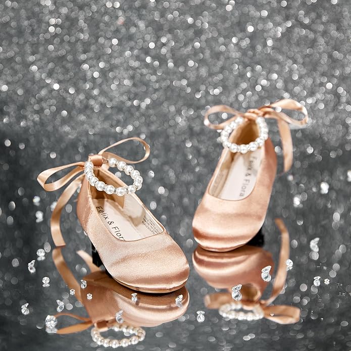 Felix & Flora Girls Toddler Little Ballet Shoes - Flower