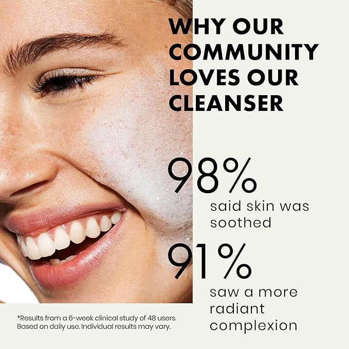 Gentle Facial Cleanser - Green Tea Face Wash + Aloe Vera, Vitamin C & E