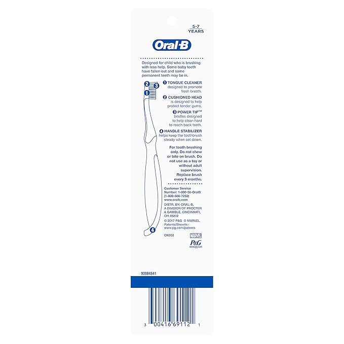 Oral-B Pro-Health Stages Avengers Assemble Toothbrushes (Soft) 5-7 Years, Twin Pack