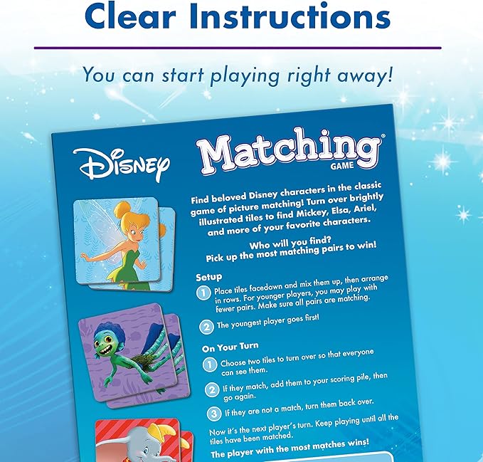 Wonder Forge Disney Classic Characters Matching Game | Fun Learning Toy for Kids Ages 3-5 | Engaging Memory Skills Game | Features Beloved Disney Icons
