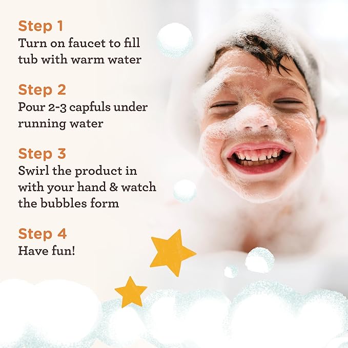 Aveeno Kids Bubble Bath, Children's Bubble Bath for Sensitive Skin with Oat Extract 19.2 fl.