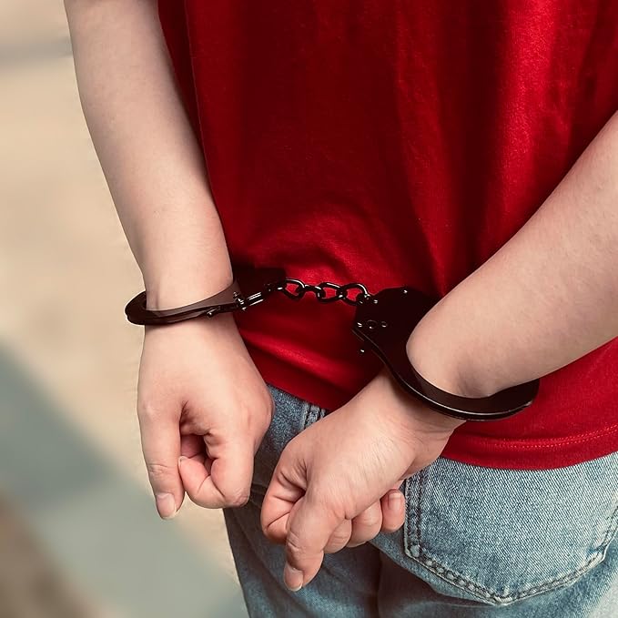 Toy Handcuffs with Keys, Stage Dress Up Accessory for Kids
