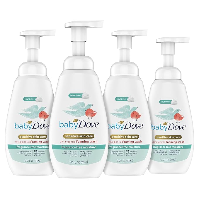 Baby Dove Baby Foaming Wash Fragrance Free Moisture 4 Count 13.5 fl.