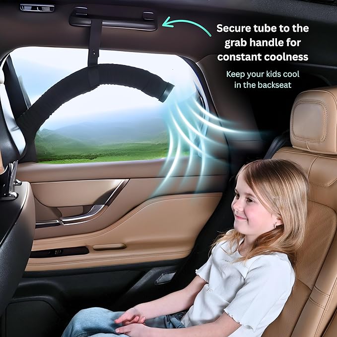 Swanoo Car AC Vent Extender | Air Vent Hose for Backseat | Directs Cool or Hot Air to Kids & Pets | Universal Fit | Extends Up to 10 FT | AC Tube for Baby Car | Back Seat Air Conditioning | BreezyBack