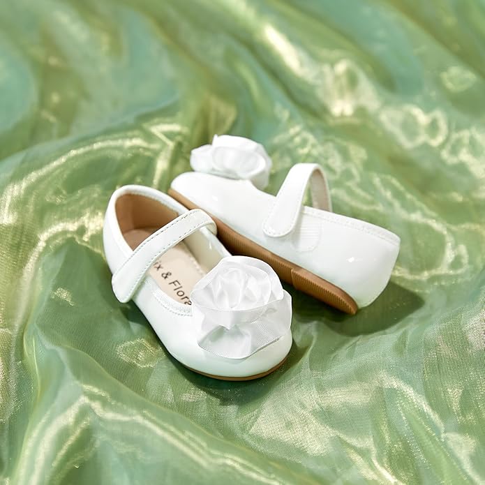 Felix & Flora Girls Toddler Little Ballet Shoes - Flower