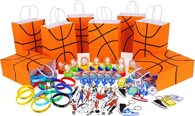 Sport Basketball Theme Party Favors Supplies for Boys Kids Goodie Bags Stuffers for Birthday Party Decorations