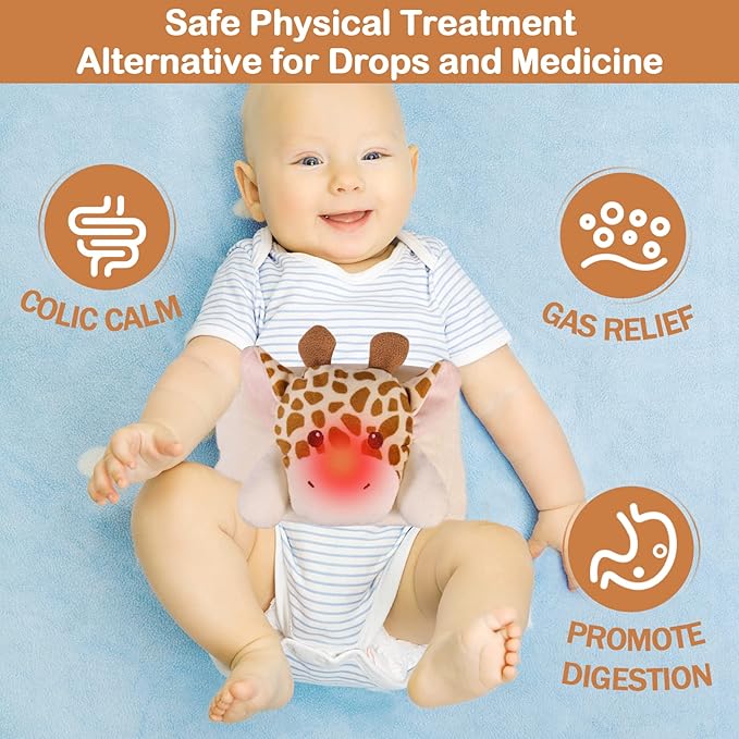 Baby Colic, Gas and Upset Stomach Relief - Heigoeost Newborns Heating Pad Colic Belly Belt for Babies Gas & Colic Tummy Relief