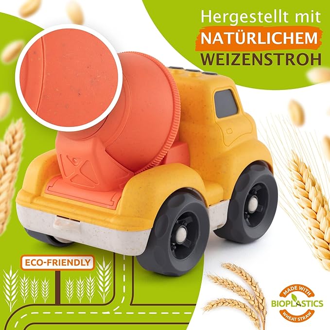 Large Dump Truck Toys for Toddlers, Sustainable Bio-Plastic Truck Children's 3 Years