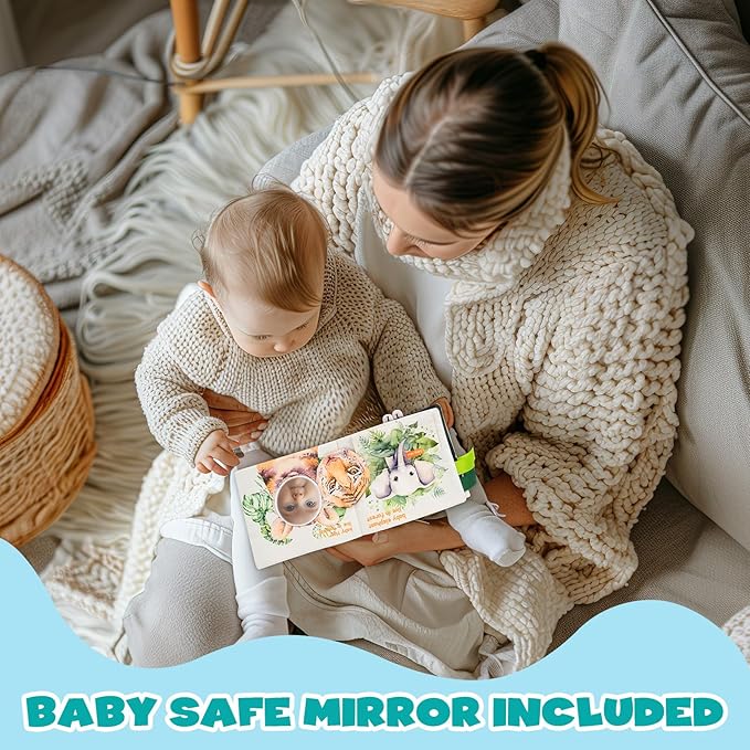Soft Book, Soft Baby Book with Touch and Feel Pages 0-12 Months