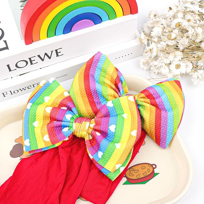 Toddler Hair Bows Gay Pride Hair Accessories, 2 Pcs 6