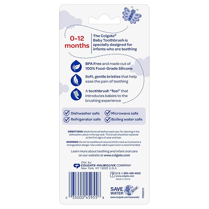 Colgate Baby Toothbrush and Teether, BPA Free ├ó?¼ŌĆ? Count (Pack 2)