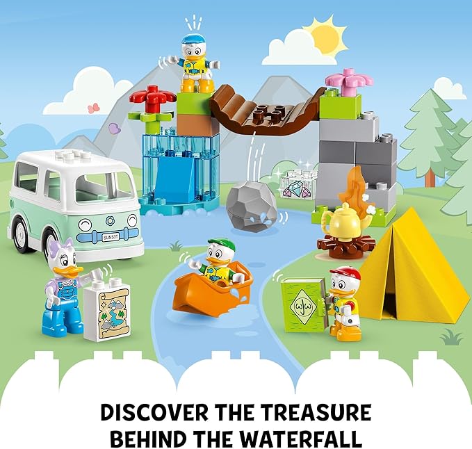 LEGO DUPLO Disney Mickey and Friends Camping Adventure 10997 Toddler Building Toy Set, Features 4 DUPLO Toy Figures: Daisy Duck, Huey, Dewey and Louie to Inspire Creative Role Play