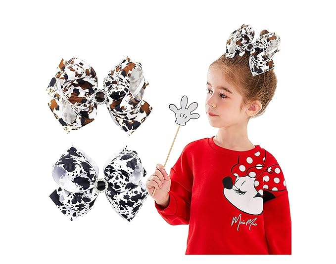 Baby Girls Leopard Bow hairpin girls leopard bow Hair Accessories women.(FJ65-1)