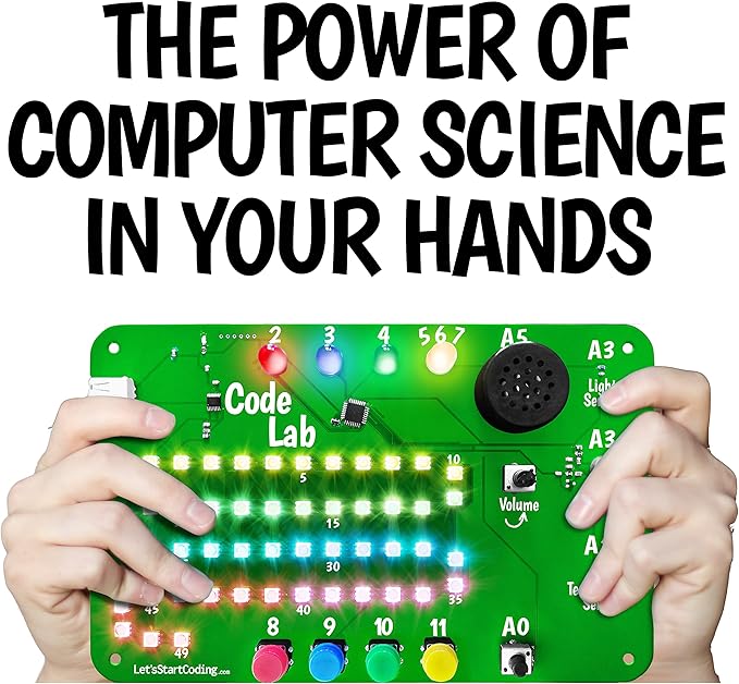 Code Lab All-Inclusive Coding Kit for Kids 8-12+ and Teens. Premium STEM Learning Toy for Boys & Girls Teaches C++ Programming. Includes Over 60 Electronic Components and Over 100 Online Lessons