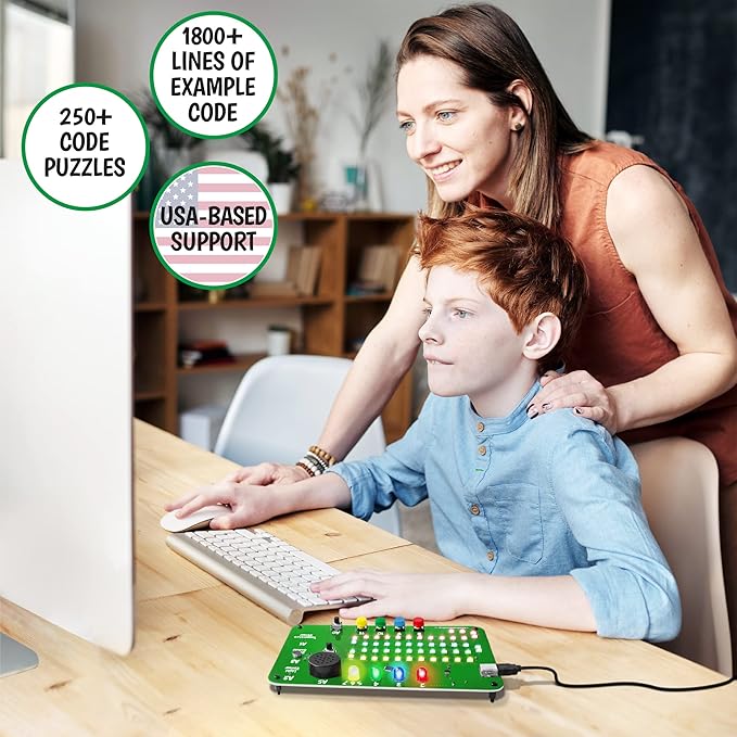 Code Lab All-Inclusive Coding Kit for Kids 8-12+ and Teens. Premium STEM Learning Toy for Boys & Girls Teaches C++ Programming. Includes Over 60 Electronic Components and Over 100 Online Lessons