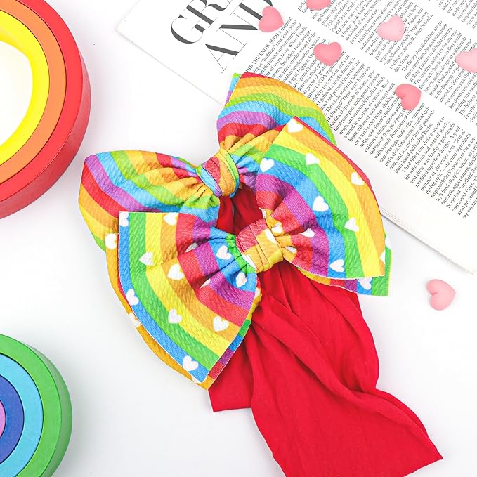 Toddler Hair Bows Gay Pride Hair Accessories, 2 Pcs 6