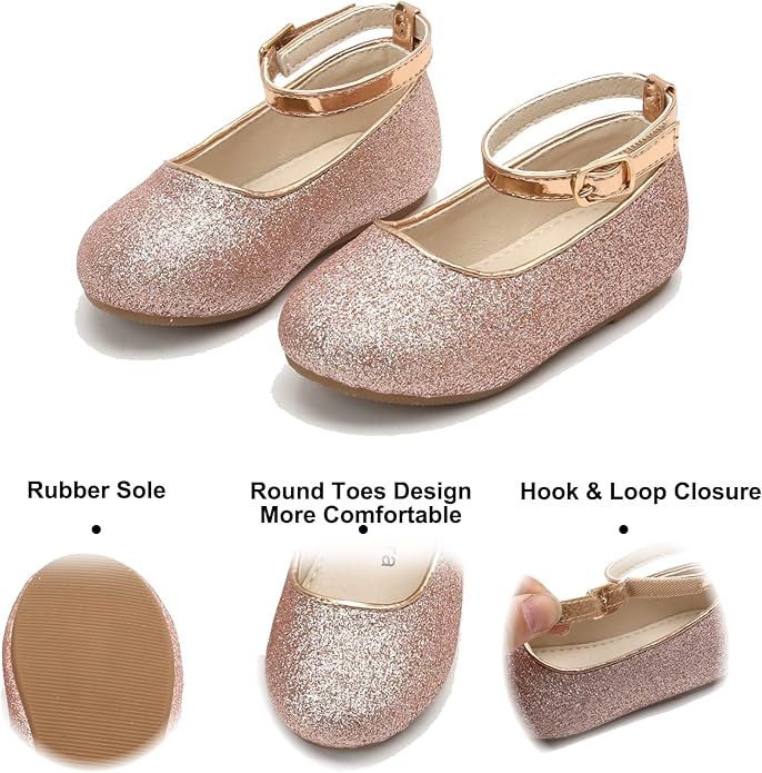 Felix & Flora Girls Toddler Little Ballet Shoes - Flower