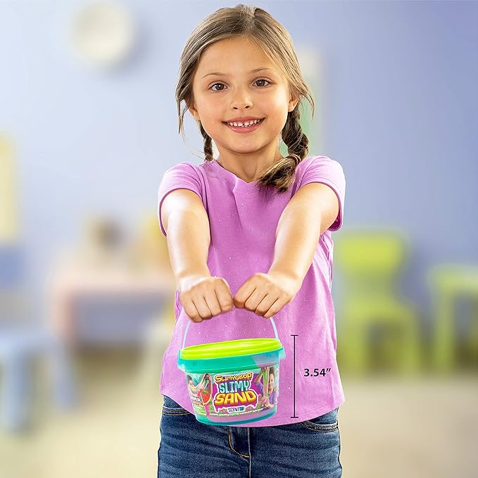 Watermelon SLIMYGLOOP Slimy Sand 1.5 lb. Bucket – Pink & Neon Green Scented Bucket for Kids Ages 3+