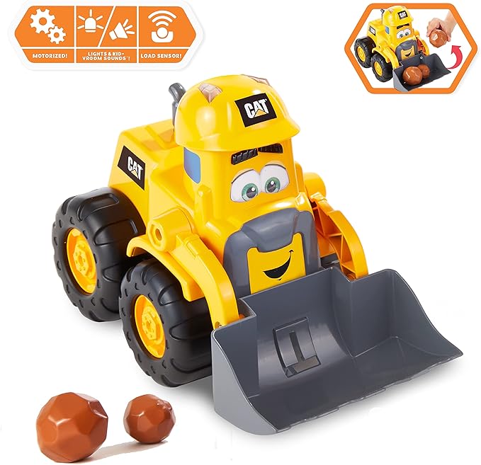 CAT Construction Toys, Front Loader Toy - Interactive Forward & Back Motion 2+