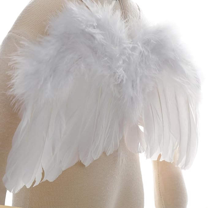 Holibeat 2PCS 0-6M Baby Angel Feather Wings Newborn Photo Props