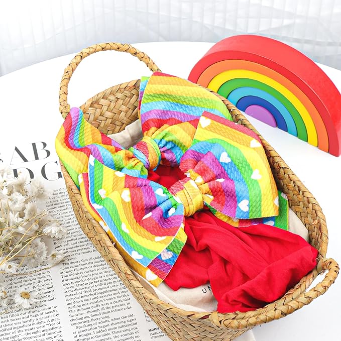 Toddler Hair Bows Gay Pride Hair Accessories, 2 Pcs 6