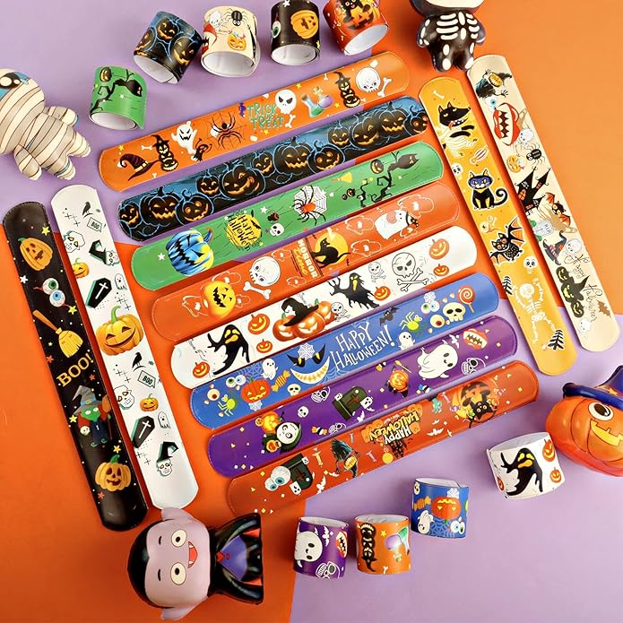48 PCS Christmas Slap Bracelets Christmas Toys for Kids Boys Girls Toddlers Christmas Party Favors Stocking Stuffers Gifts